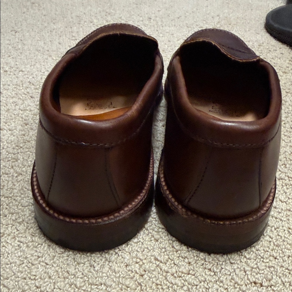 Alden Men's Rich Brown Leather Slip-Ons - Picture 5 of 7
